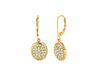 Diamond oval earrings