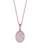 Diamond oval necklace