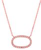 Diamond oval necklace