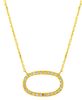 Diamond oval necklace