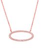 Diamond oval necklace