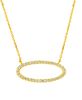 Diamond oval necklace