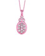 Diamond oval necklace