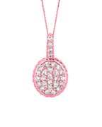 Diamond  oval necklace