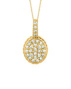 Diamond  oval necklace