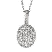 Diamond oval necklace