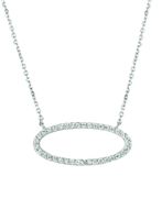 Diamond oval necklace