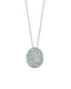 Diamond oval necklace