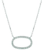 Diamond oval necklace