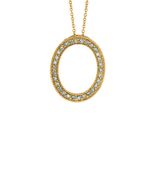 Diamond oval necklace