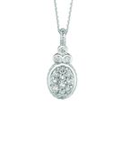 Diamond oval necklace