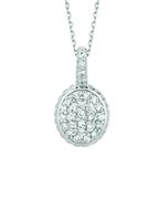 Diamond  oval necklace