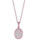 Diamond oval necklace