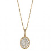 Diamond oval necklace