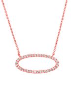 Diamond oval necklace