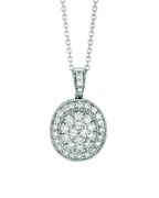 Diamond oval necklace