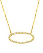 Diamond oval necklace