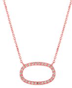 Diamond oval necklace