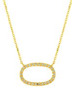 Diamond oval necklace