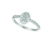Diamond oval ring