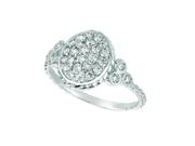 Diamond oval ring
