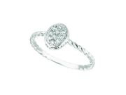Diamond oval ring
