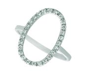 Diamond oval ring
