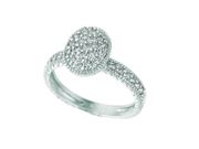 Diamond oval ring