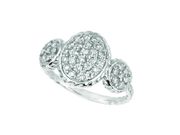 Diamond oval & round shape ring