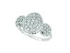 Diamond oval & round shape ring