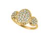 Diamond oval & round shape ring