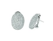 Diamond oval shape earrings