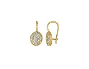 Diamond oval shape earrings