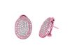 Diamond oval shape earrings