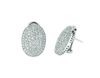 Diamond oval shape earrings