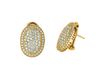 Diamond oval shape earrings