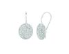 Diamond oval shape earrings