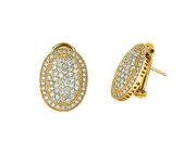 Diamond oval shape earrings