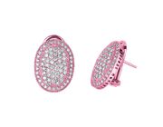 Diamond oval shape earrings