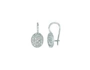 Diamond oval shape earrings
