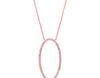 Diamond oval shape  necklace