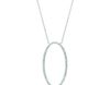 Diamond oval shape  necklace
