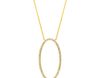 Diamond oval shape  necklace