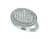 Diamond oval shape ring