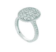 Diamond oval shape ring
