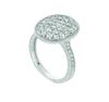 Diamond oval shape ring
