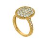 Diamond oval shape ring