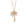 Diamond palm tree necklace