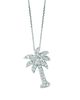 Diamond palm tree necklace