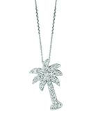 Diamond palm tree necklace